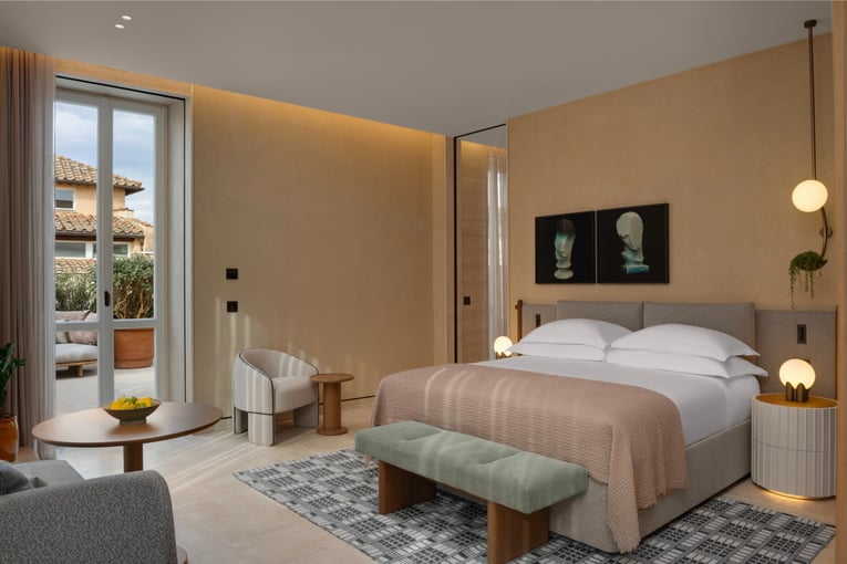 Six Senses Rome 3_Terrace_Junior_Suite_Bedroom_2