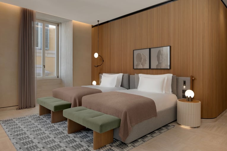 Six Senses Rome Deluxe_Junior_Suite_twin_beds