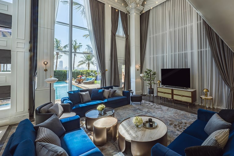 Sofitel Dubai The Palm Lodge-Villa-300-Living-Room