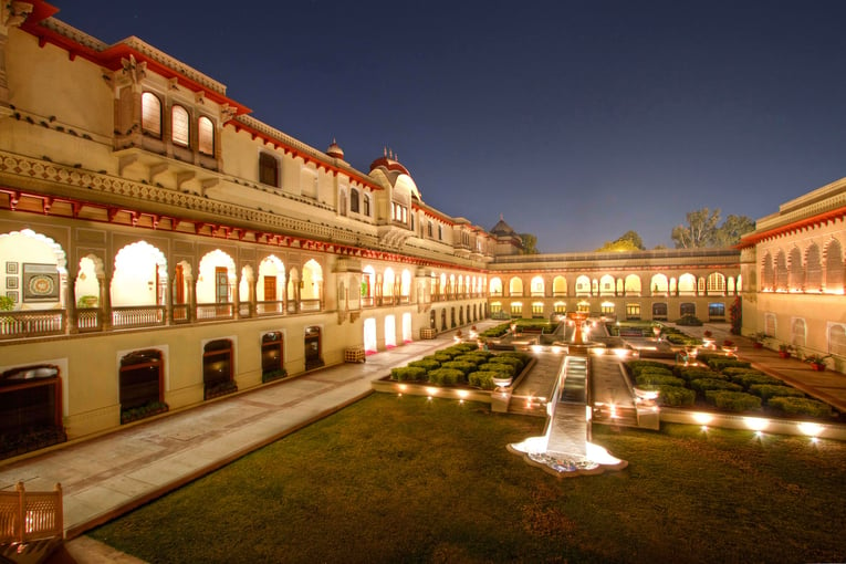 Taj Rambagh Palace, Indie – Jaipur at Night