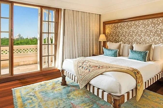 The Oberoi Amarvilas, Agra Deluxe Suite with Balcony - bedroom - Private panoramas