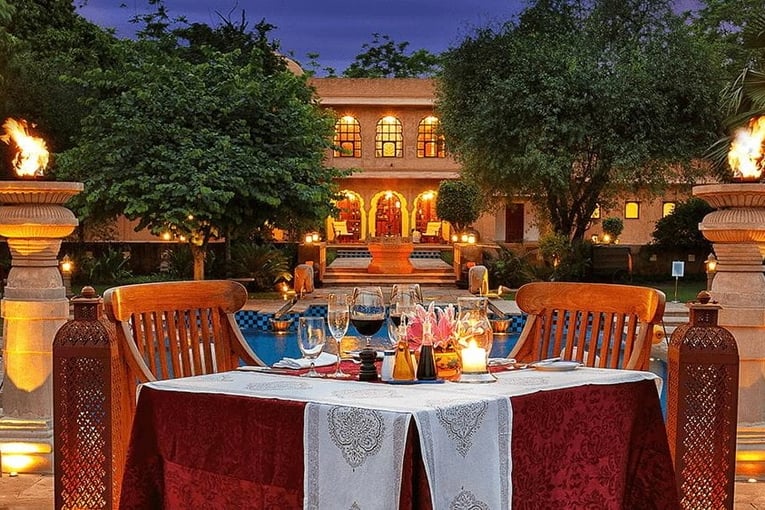 The Oberoi Rajvilas dinning