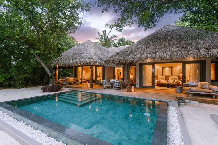 Vakkaru Maldives Resort Two Bedroom Beach Pool Residence Exterior