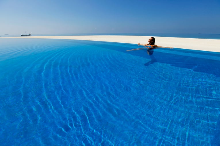 Velassaru Chilling Out By The Pool