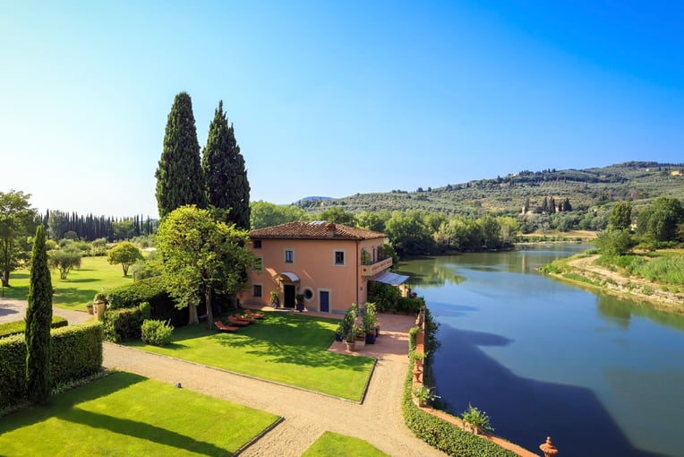Villa la Massa  View-on-the-Villino-and-the-Arno