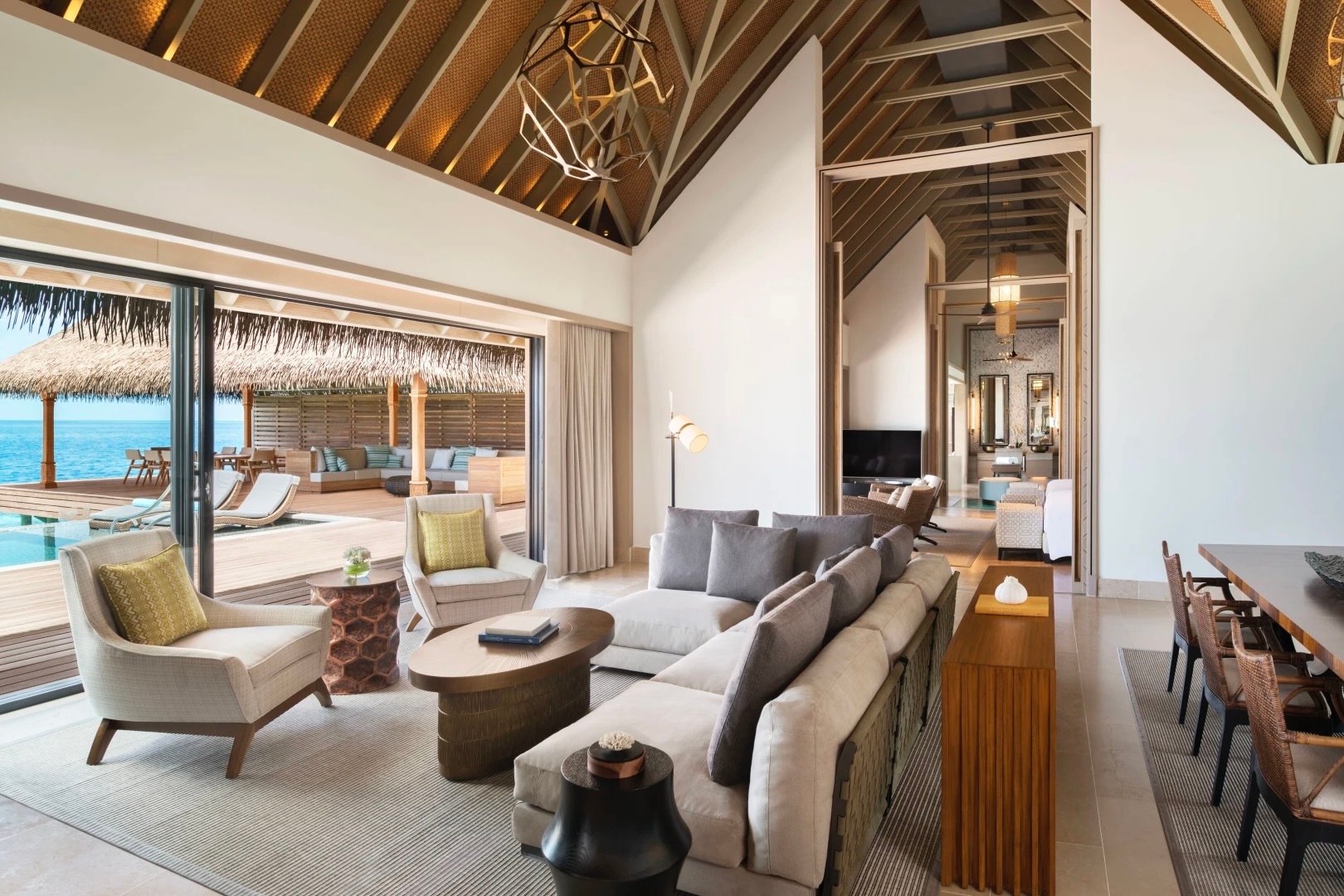 Waldorf Astoria Maldives Ithaafushi  2_Bedroom_Overwater_Villa_Living