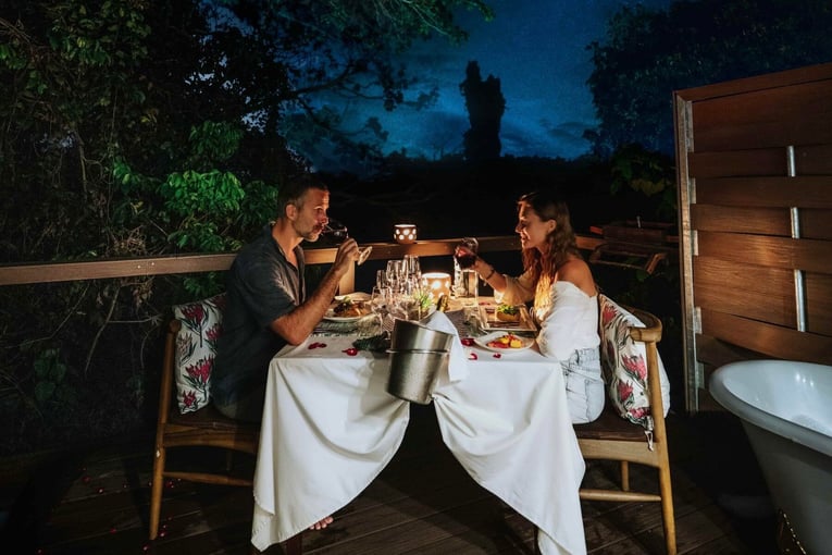 Wildwaters Lodge, Uganda – Kalagala Island | Exclusive Tours Lemala-WWL-room-balcony-dinner-scaled-e1691407317488